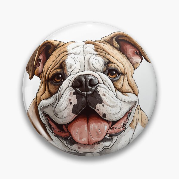 Item preview, Adorable English Bulldog - Realistic Dog Art 7 designed and sold by SteadyRolling.