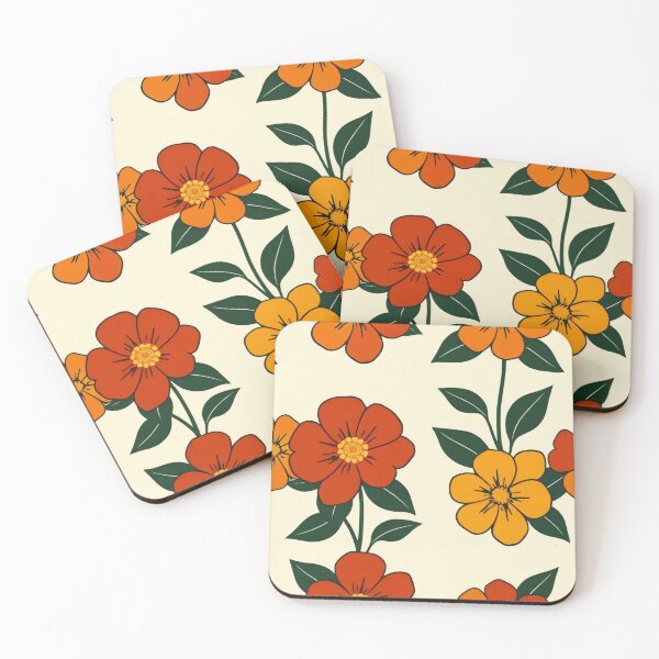 Item preview, Retro Floral Bliss – Vintage-Inspired Flower Pattern designed and sold by FoisonDesigns.