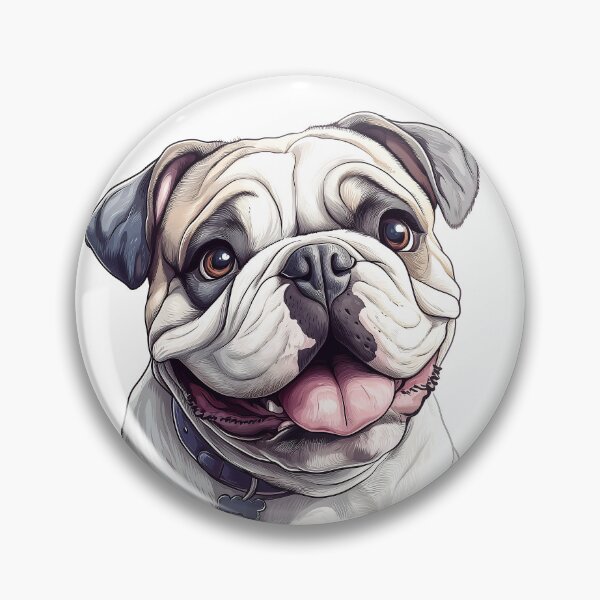 Item preview, Adorable English Bulldog - Realistic Dog Art 8 designed and sold by SteadyRolling.