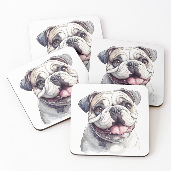 Item preview, Adorable English Bulldog - Realistic Dog Art 8 designed and sold by SteadyRolling.