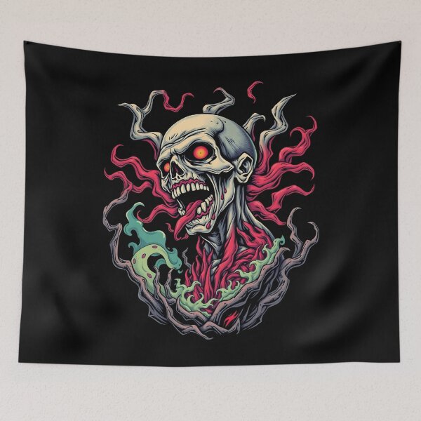 Item preview,  Undead horror Tattoo Zombie Graphic design illustration designed and sold by Vintage Designs +.