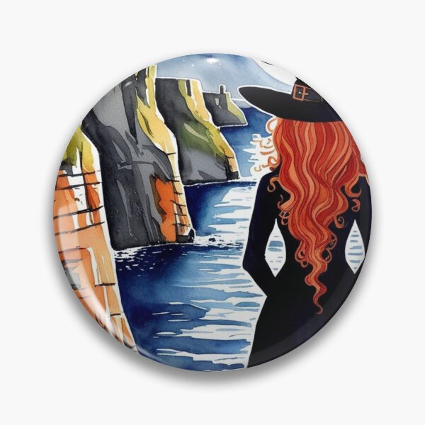 Item preview, Redhair celtic witch looking cliffs of moher designed and sold by Silvia Galliani.
