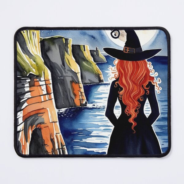Item preview, Redhair celtic witch looking cliffs of moher designed and sold by Silvia Galliani.