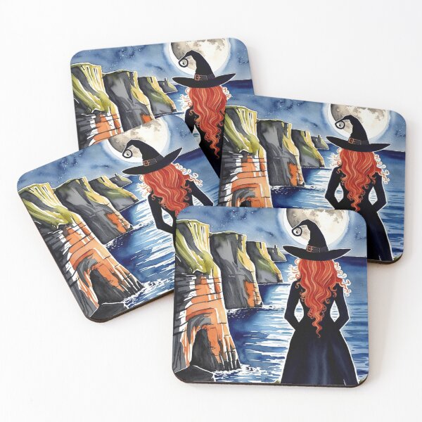 Item preview, Redhair celtic witch looking cliffs of moher designed and sold by Silvia Galliani.