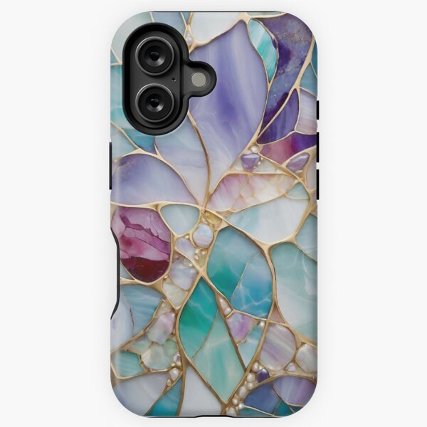 Vista previa del artículo con la obra «Funda para teléfono, efecto vitral, estampado de piedra.», diseñado y vendido por majajayo.
