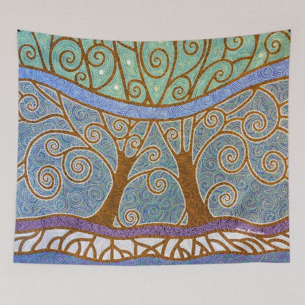 Item preview, Dotpainting of Two Love Trees  designed and sold by ManonElmendorp.