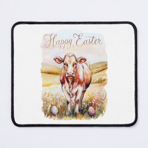 Item preview, Happy Easter Watercolor Easter Cow designed and sold by DomTeesHaven.