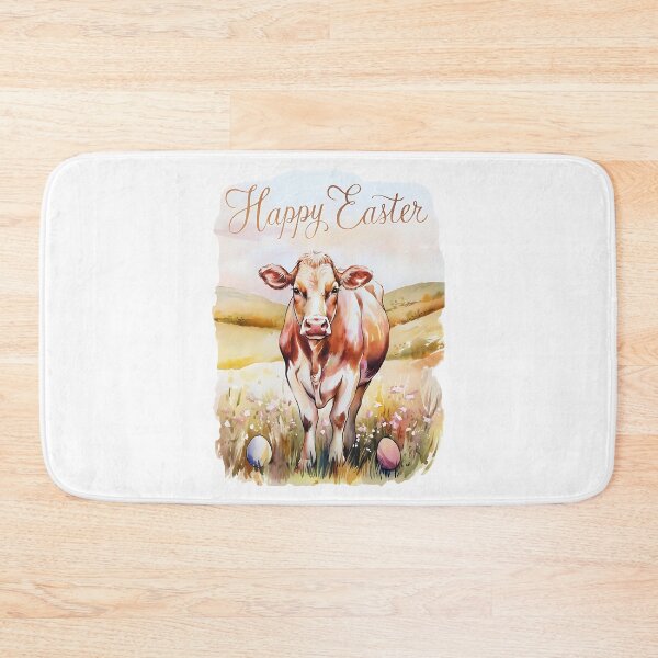 Item preview, Happy Easter Watercolor Easter Cow designed and sold by DomTeesHaven.