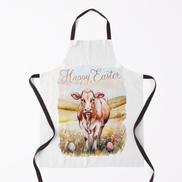 Item preview, Happy Easter Watercolor Easter Cow designed and sold by DomTeesHaven.
