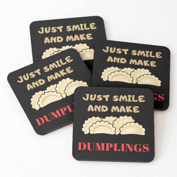 Item preview, Just Smile And Make Dumplings Pierogi Funny Design designed and sold by Maggie Mustard.