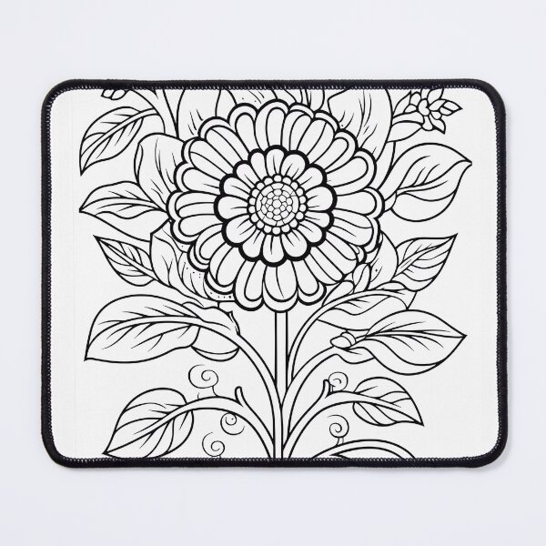 Item preview, Flower Design #22 Coloring Page Pattern designed and sold by DavidColoring.