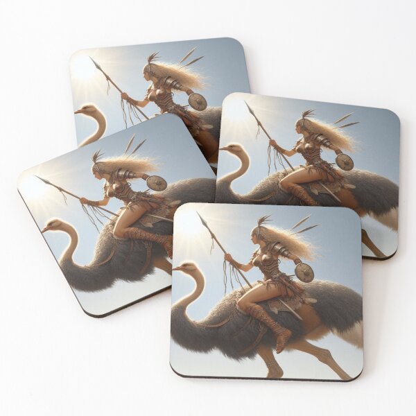 Item preview, Female Warrior on a Ostrich designed and sold by martinspixs.
