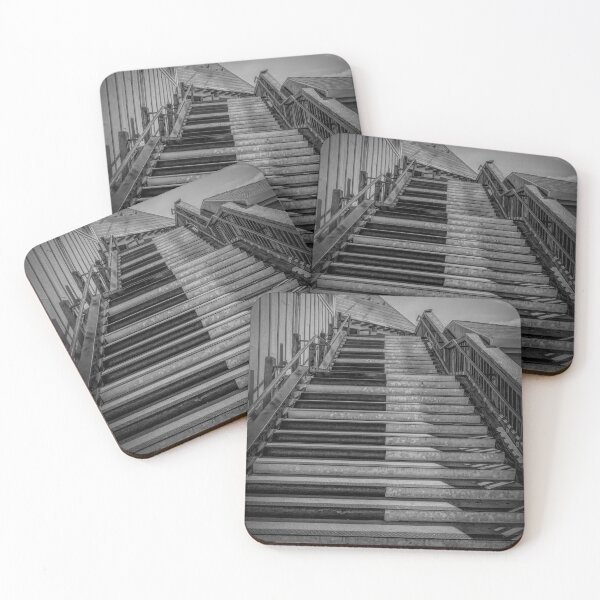Item preview, Musical Stairs at Fisherman's Wharf BW designed and sold by jrtwynam.