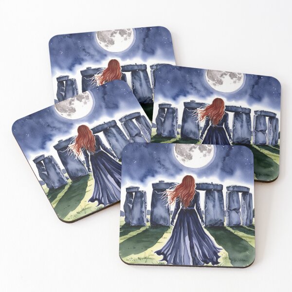 Item preview, Redhair celtic witch looking Stonehenge designed and sold by Silvia Galliani.