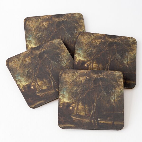 Item preview, A Forest at Dawn with a Deer Hunt by Joshua Reynolds designed and sold by Vintage Designs +.