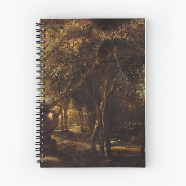 Item preview, A Forest at Dawn with a Deer Hunt by Joshua Reynolds designed and sold by Vintage Designs +.