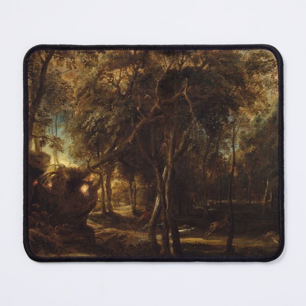 Item preview, A Forest at Dawn with a Deer Hunt by Joshua Reynolds designed and sold by Vintage Designs +.