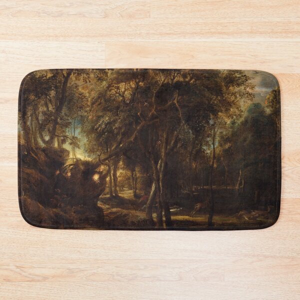 Item preview, A Forest at Dawn with a Deer Hunt by Joshua Reynolds designed and sold by Vintage Designs +.