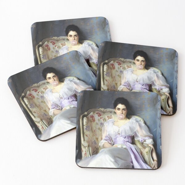 Item preview, John Singer Sargent: Lady Agnew of Lochnaw with Bubblegum | Classical Painting Parody designed and sold by UnhingedBird.