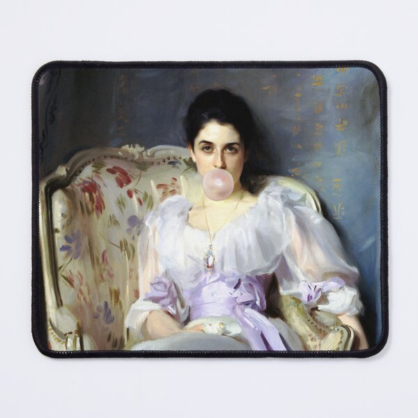 Item preview, John Singer Sargent: Lady Agnew of Lochnaw with Bubblegum | Classical Painting Parody designed and sold by UnhingedBird.