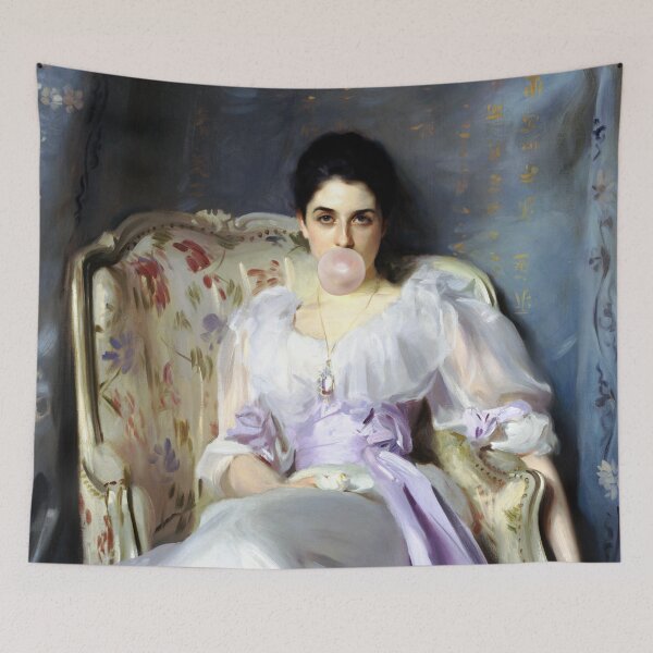 Item preview, John Singer Sargent: Lady Agnew of Lochnaw with Bubblegum | Classical Painting Parody designed and sold by UnhingedBird.