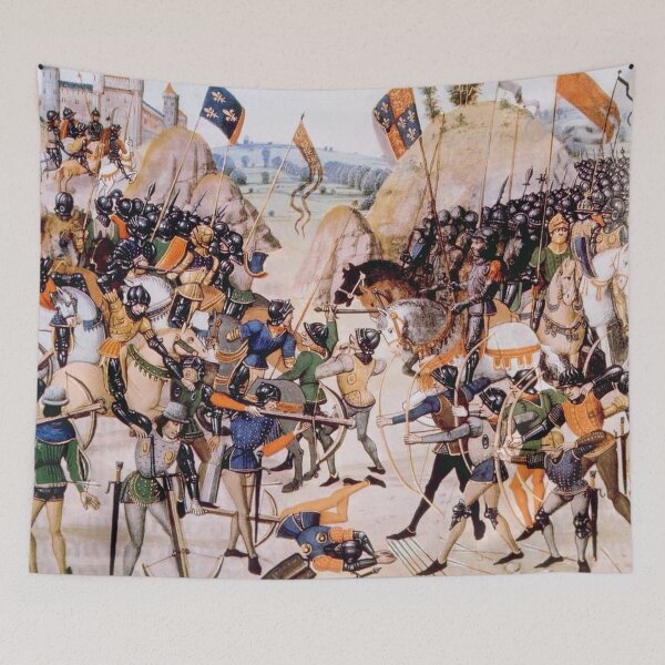 Item preview, Battle of Crecy Image Philip VI England  Classical Medieval war painting art designed and sold by Vintage Designs +.