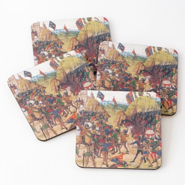 Item preview, Battle of Crecy Image Philip VI England  Classical Medieval war painting art designed and sold by Vintage Designs +.