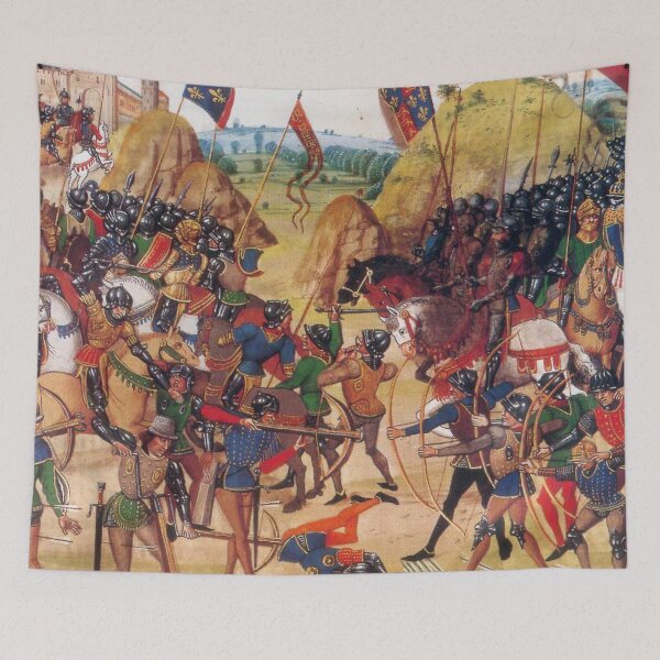 Item preview, Battle of Crecy Image Philip VI England  Classical Medieval war painting art designed and sold by Vintage Designs +.