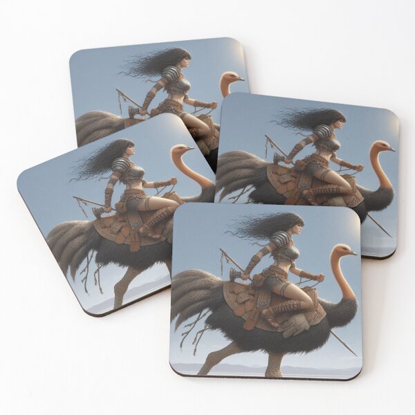 Item preview, Female Warrior on a Ostrich 2 designed and sold by martinspixs.