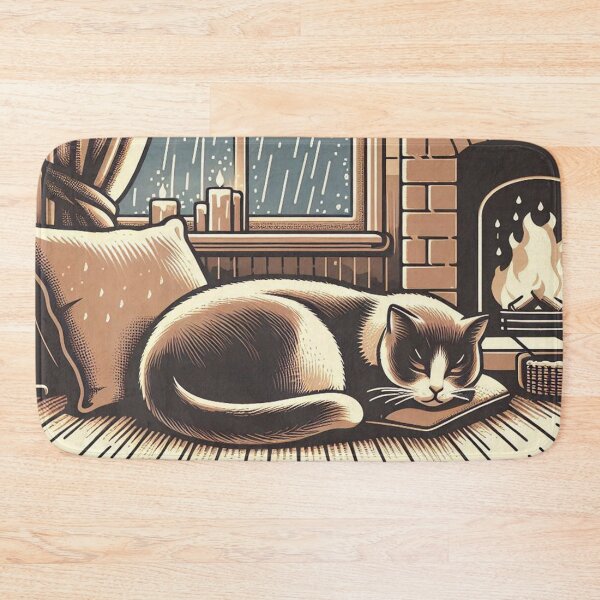 Item preview, Feline by the Fire! ??☕ designed and sold by Meemaart.