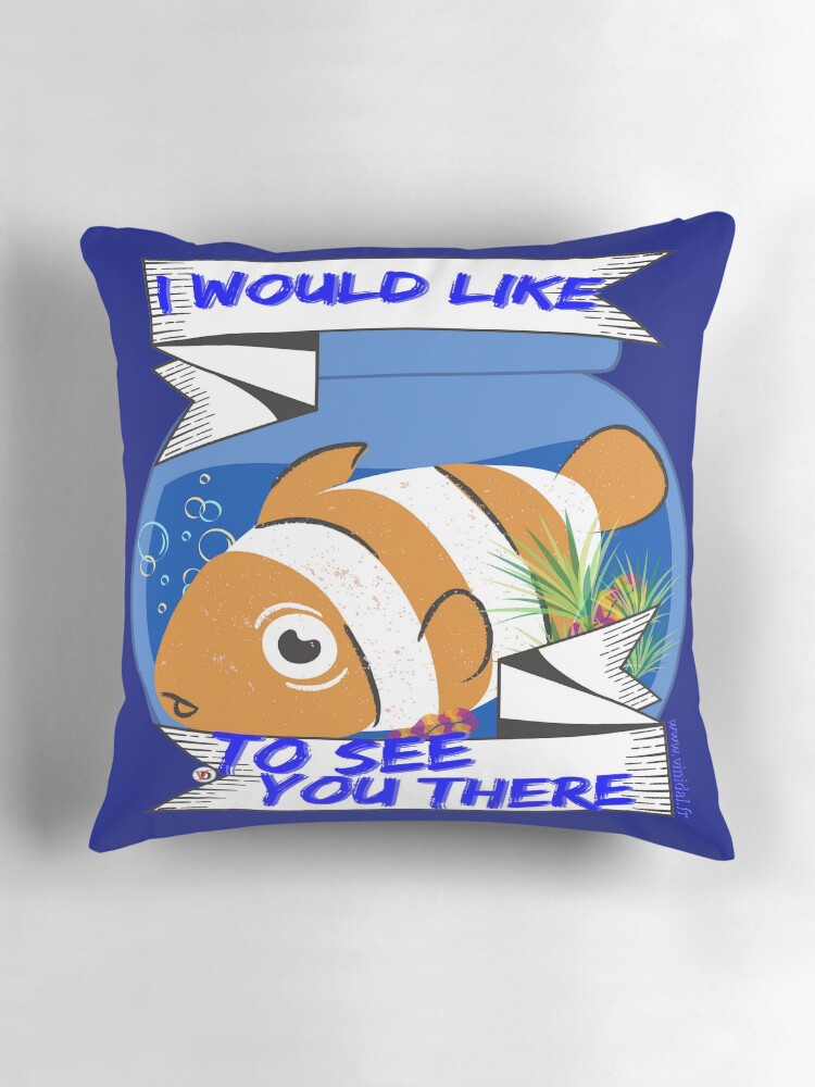 Aperçu 3 sur 4. Coussin avec l'œuvre I would like to see you there. créée et vendue par Vinidal.