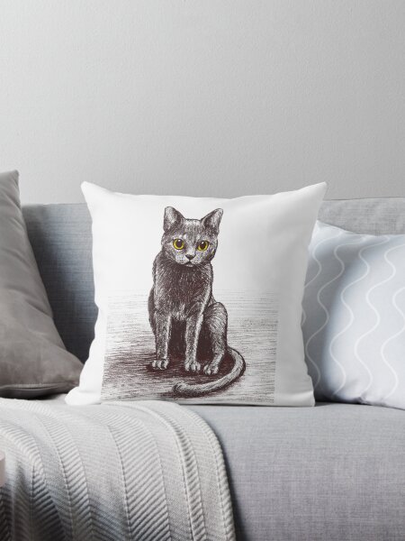 Item preview, Gray Cat sitting designed and sold by damskizzen.
