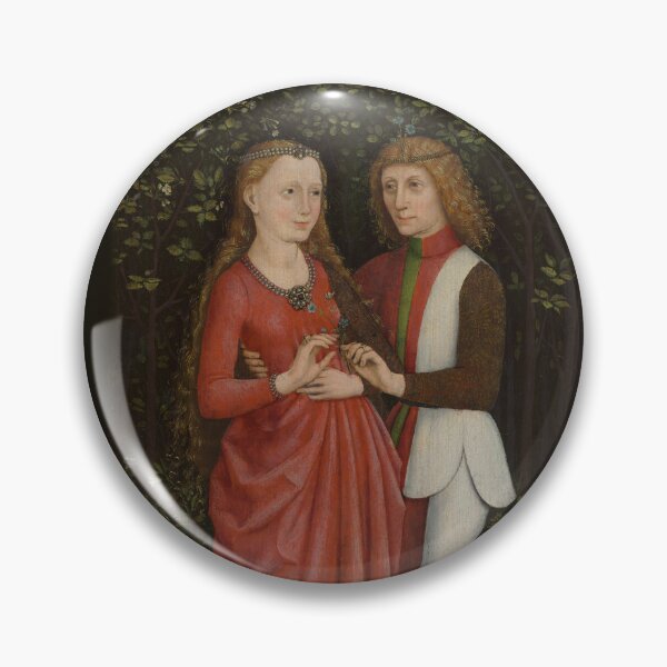 Artikelvorschau, Ein Brautpaar, um 1470. Süddeutschland, 15. Jahrhundert. Öl auf Holz entworfen und verkauft von Vintage Designs +.