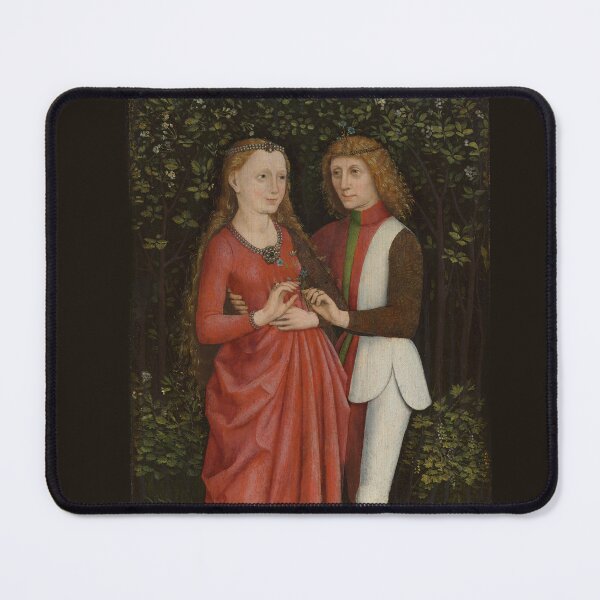 Item preview, A Bridal Couple, c. 1470. Southern Germany, 15th century. Oil on panel designed and sold by Vintage Designs +.