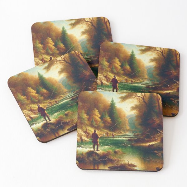 Item preview, "Autumn Fly Fishing Retreat" designed and sold by mustardseed-410.
