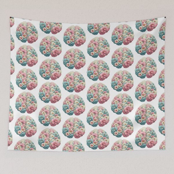 Item preview, Beautiful Floral Brain: A Colorful Composition designed and sold by Fikuall.