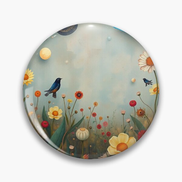 Item preview, A Beautiful Flower Garden painting inspired by Gustav Klimt designed and sold by Vintage Designs +.