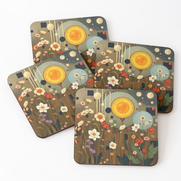 Item preview, A Beautiful Flower Garden painting inspired by Gustav Klimt designed and sold by Vintage Designs +.