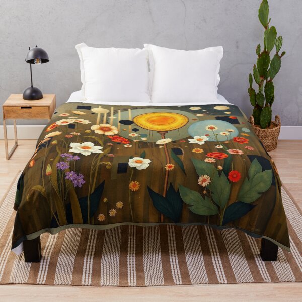 Item preview, A Beautiful Flower Garden painting inspired by Gustav Klimt designed and sold by Vintage Designs +.
