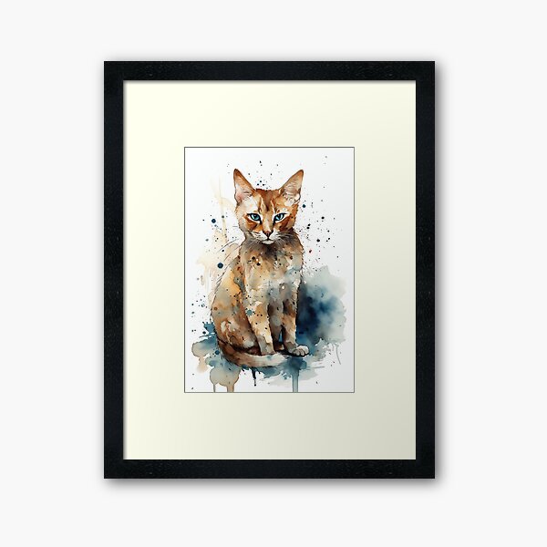 Item preview, Fun Watercolor Cat Art, Adorable Kitten designed and sold by CLOUDREST.