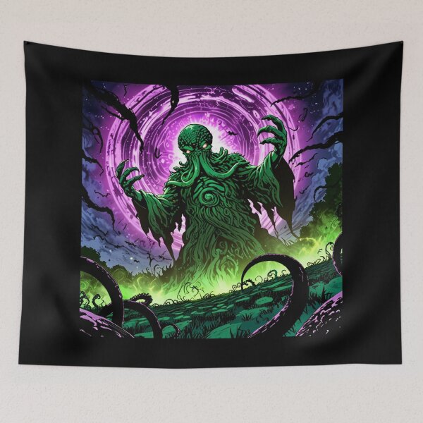 Item preview, Cthulhu the evil all seeing Eldritch Lovecraftian God Anime Manga style art designed and sold by Vintage Designs +.