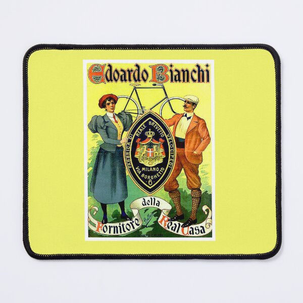Item preview, Bicycle Advertising : Vintage Edoardo Bianchi Milano Italy Print designed and sold by posterbobs.