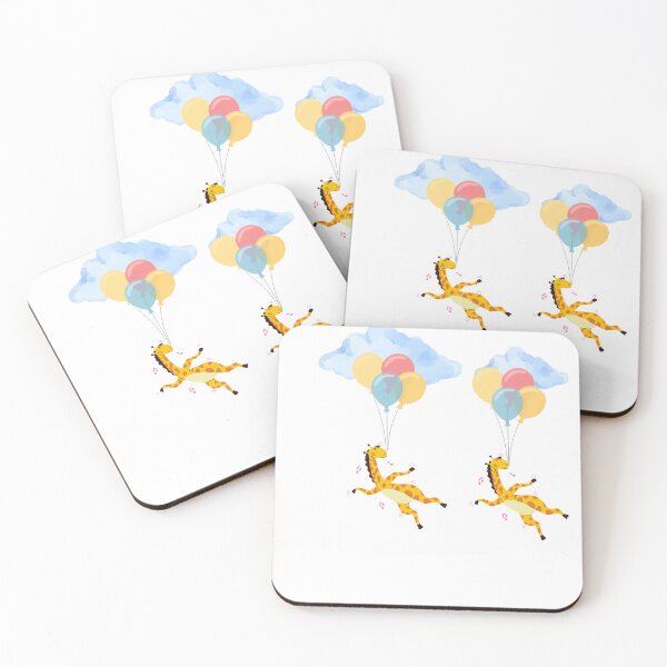 Item preview, Floating Giraffes – Whimsical Balloon Ride designed and sold by KA-Design-Art.