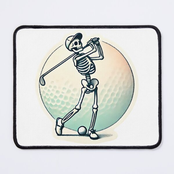 Item preview, Skeleton playing golf  designed and sold by MellowPeach.