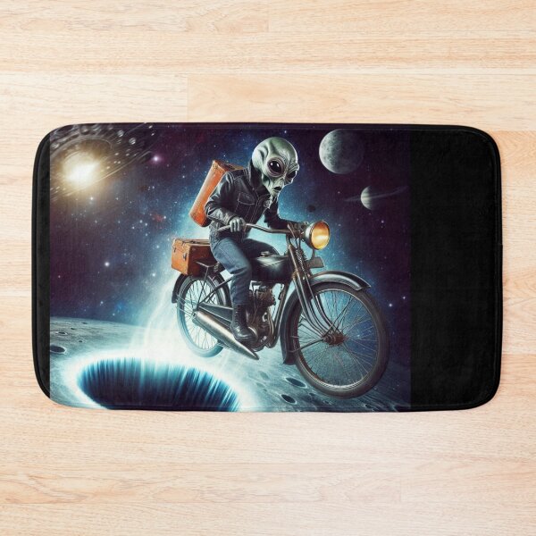 Item preview, Alien on an old motorcycle  that came out of a black hole designed and sold by Dogandesighn.