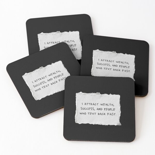 Item preview, I attract wealth, success, and people who text back fast - Funny Positive Affirmations designed and sold by mimiscreativity.