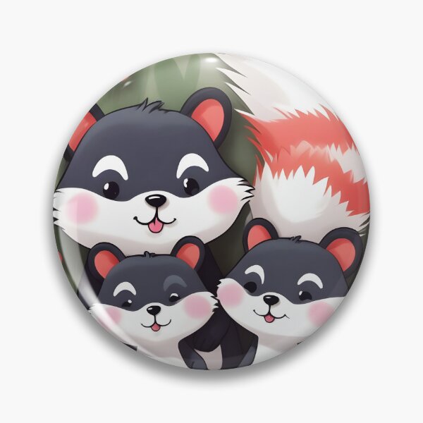 Item preview, cute happy skunk family designed and sold by aliraweb.
