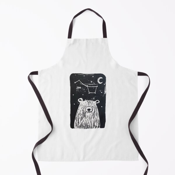 Item preview, Great Bear Constellation LinoPrint, #polarbear #stars designed and sold by PapeterieCherie.