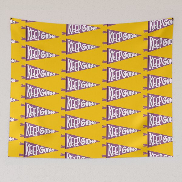 Item preview, KEEP GOING Purple Pennant Flag designed and sold by Giulia  Palazzo.