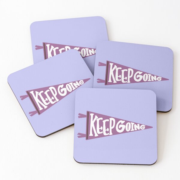 Item preview, KEEP GOING Purple Pennant Flag on periwinkle background designed and sold by Giulia  Palazzo.